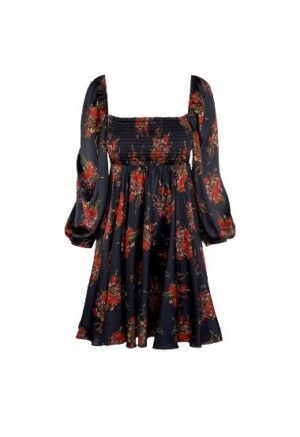 Abito bustier fiori