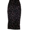 Gonna longuette jersey stampa fiori