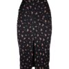 Gonna longuette jersey stampa fiori