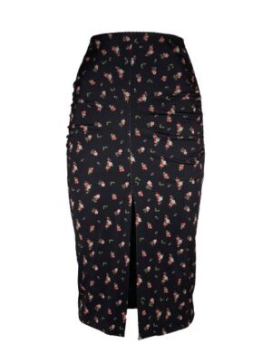 Gonna longuette jersey stampa fiori