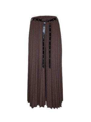 Pantalone gaucho rigato plisse