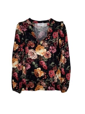 Camicia maniche baloon stampa fiori