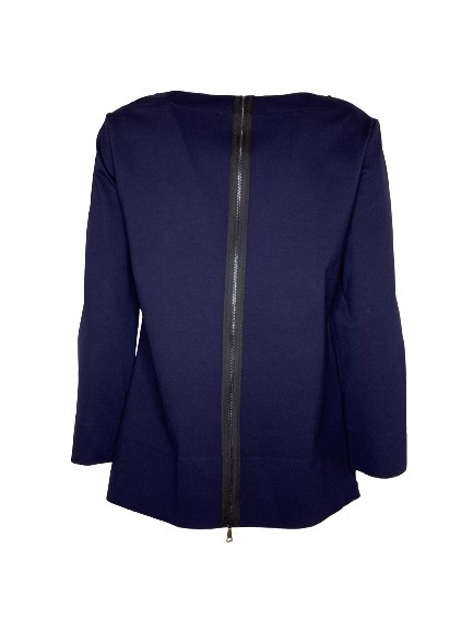 Blusaml punto milano+zip dietro