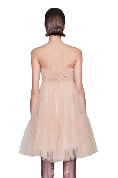 Abito bustier svasato tulle