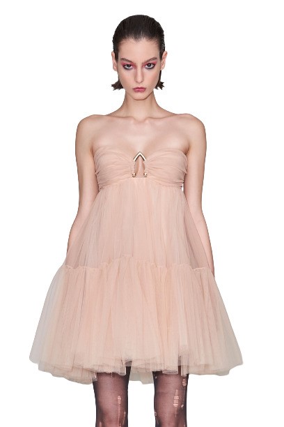 Abito bustier svasato tulle