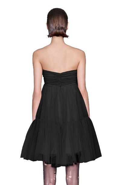 Abito bustier svasato tulle