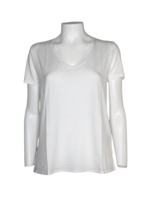 T-shirt scollov mezza manica viscosa