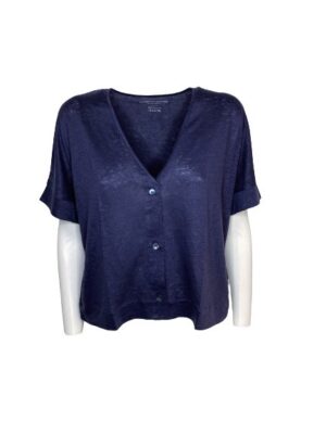 Cardigan mezza manica lino elastame