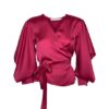 Blusa over manica lunga incrociata