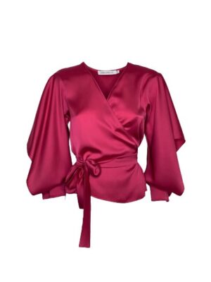 Blusa over manica lunga incrociata