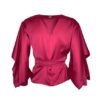 Blusa over manica lunga incrociata