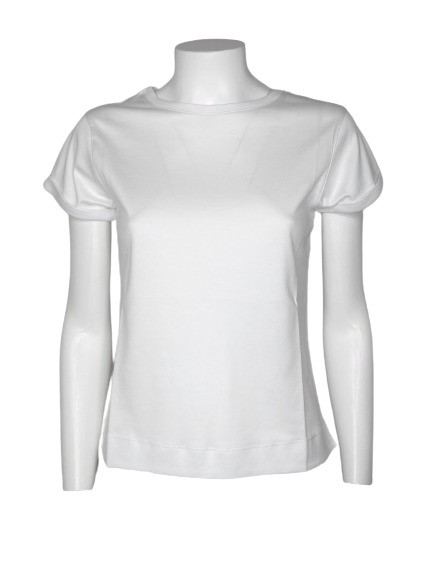 T-shirt slim mezza manica cotone
