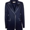 Giacca con piping slim felpa strech