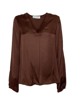 Blusa scollo v raso