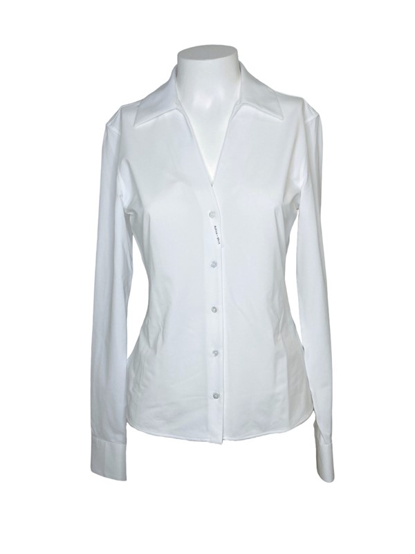 Camicia manica lunga scollo v no stiro