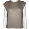 T-shirt senza maniche lino elastan