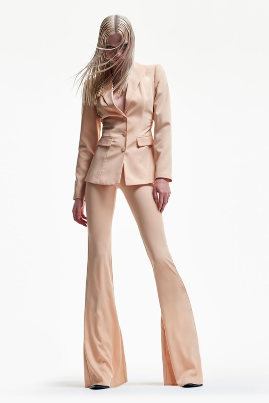 Pantalone flared strech