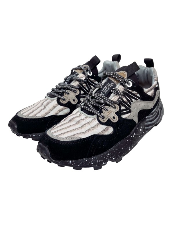 Sneakers suede nylon rigata