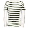 T-shirt scollo v costina rigata viscosa