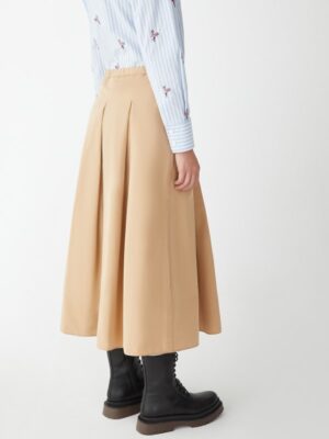 Gonna ampia piegoni taffeta