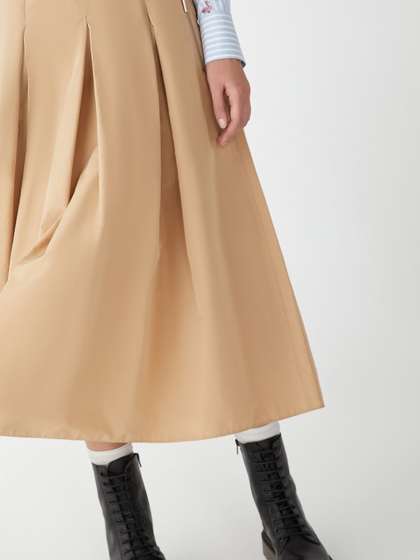 Gonna ampia piegoni taffeta