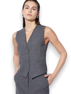 Gilet gessato lurex