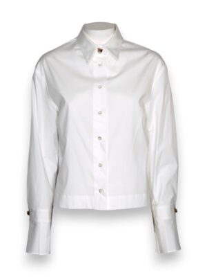 Camicia crop popeline strech