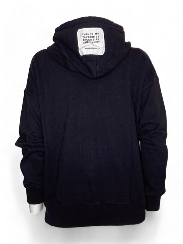 Felpa cappuccio over+zip