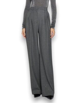 Pantalone palazzo gessato lurex