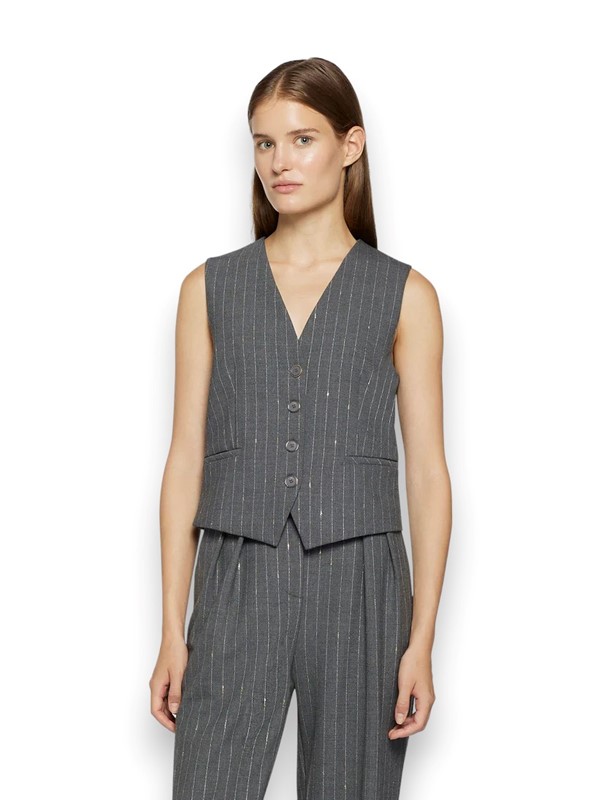 Gilet gessato lurex
