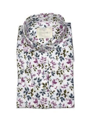 Camicia manica lunga fiori active no stiro