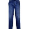 Jeans right straight leg mid tone stone wash