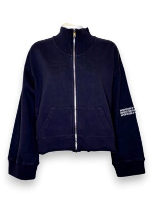 Girocollo+zip felpa over maniche campana