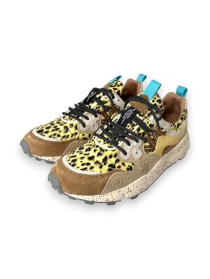Sneakers suede print leo cotton