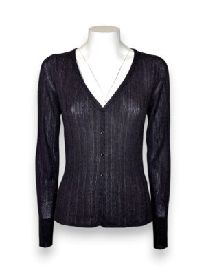 Cardigan costina lurex