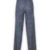 Pantalone palazzo+culisse gessato