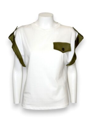 T-shirt bordi contrasto militari