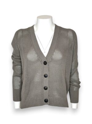 Cardigan filo traforato