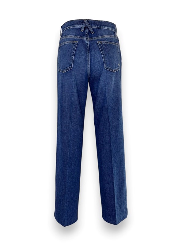 Jeans right straight leg mid tone stone wash