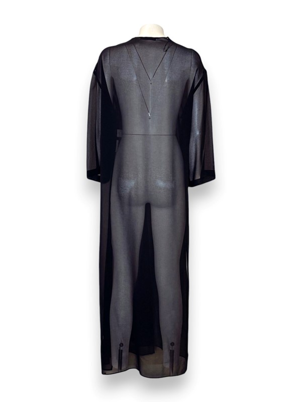 Cardigan lungo crepe