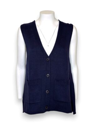 Gilet lungo over abbottonato