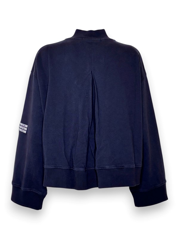 Girocollo+zip felpa over maniche campana