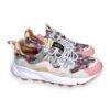 Sneakers suede print cotton spring flowers