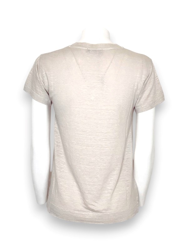 T-shirt scollo v lino