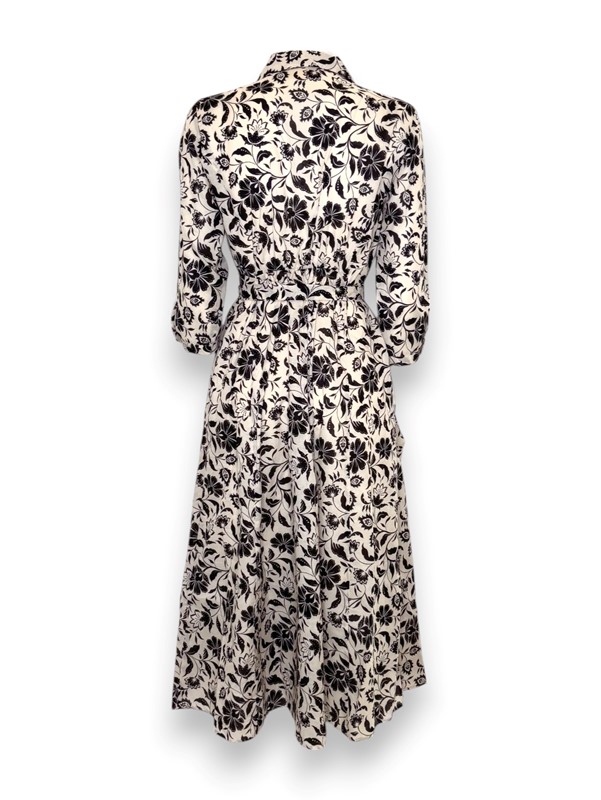 Camicione con cintura stampa fiori+sottoveste