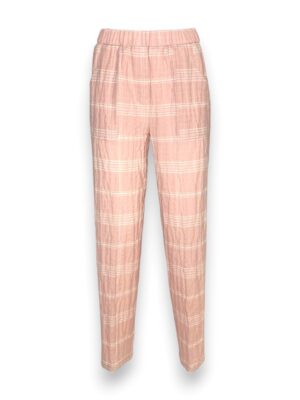 Pantalone tutto elastico rigato goffrato