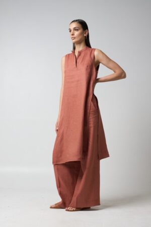 Abito smanicato/gilet lino