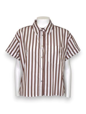 Camiciotto over rigato cotone