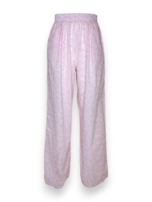 Pantalone palazzo popeline stampa foglie