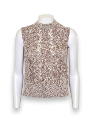Gilet fettuccia melange lurex